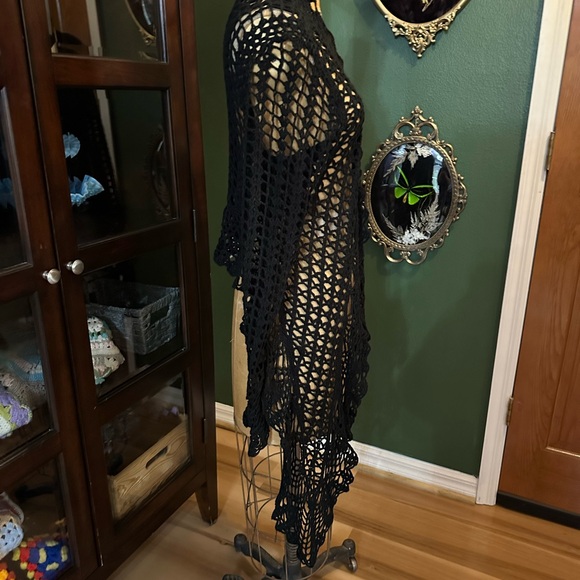 BCBGMaxAzria Black Crochet Cardigan - Picture 2 of 10